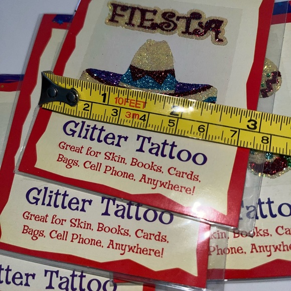 NWOT 7 glitter tattoos for your skin, books, phone, bags, cards, anywhere! - Picture 9 of 10